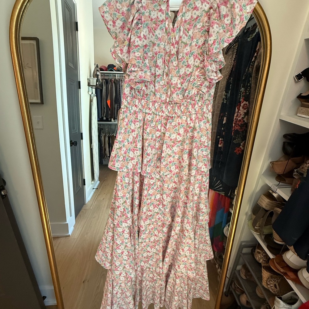 Floral Ruffle Maxi Dress